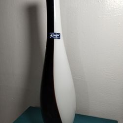 ALICJA HANDMADE GLASS BOTTLE VASE 14.5"×3.5"