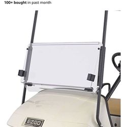 EZGO TXT Clear Fold Down Impact Resistant Windshield for EZGO TXT Golf Carts