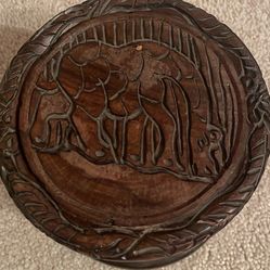 Vintage Carved Wood coasters