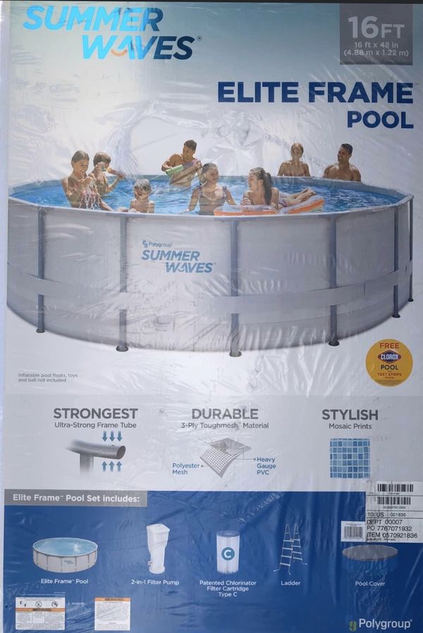 summer waves 16 ft round pool