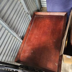 red wood living room table