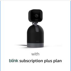 Blink Mini Pan-Tilt with 1-Year Subscription Plus Plan| Rotating indoor plug-in smart security camera, two-way audio, HD video, motion detection, Work