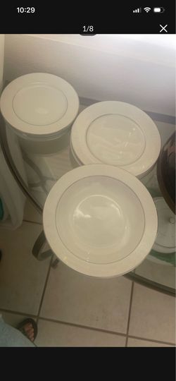 12 Pieces Small Platter And Soup Bowl crown empire princess