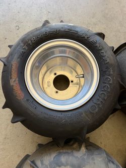 Kenda Sand Gecko AT18x9-8 ATV Tire on Rim for Yamaha mini Raptor