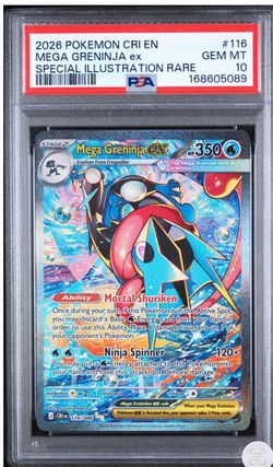 POKEMON CHAOS RISING #116 MEGA GRENINJA EX PSA 10