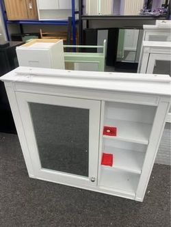 New Assembled Bathroom Wall Cabinet with Mirror, 30'' x 28'' Medicine Cabinet with Mirror Door