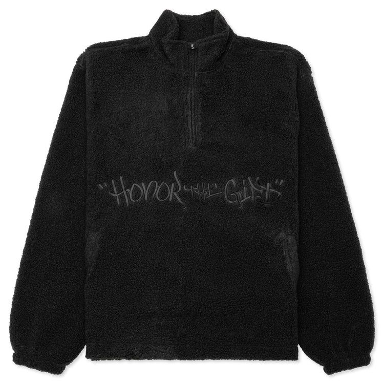 Honor The Gift Script Half-zip Fleece Sweatshirt (new) sz: small
