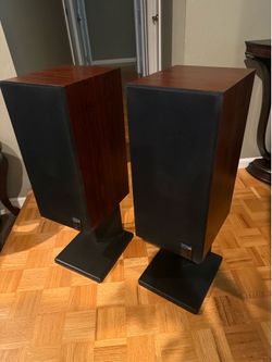 KEF 103/3 3-Way Speakers W/Stands & Equalizer (Like New)