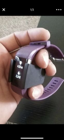 Purple Fitbit.
