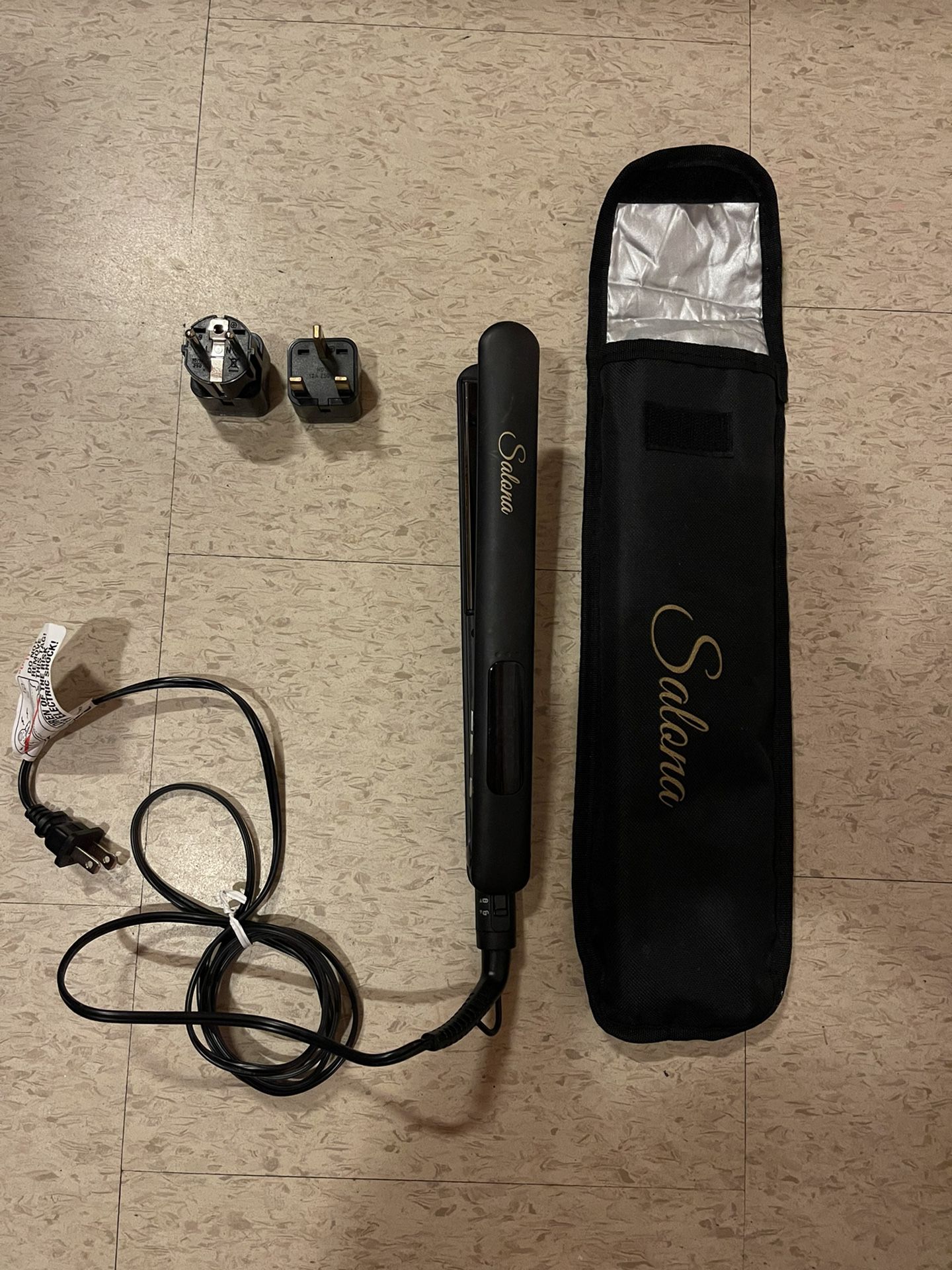 Salon Hair Straightener (With pouch and converters) 