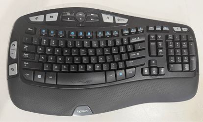 Logitech K350 Wave Wireless Ergonomic Keyboard - Black