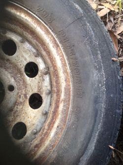 Used tire and rim P195/70R14