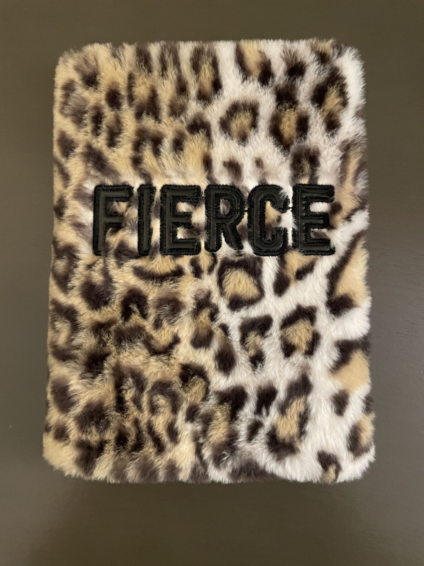 Leopard Print Faux Fur Scarf