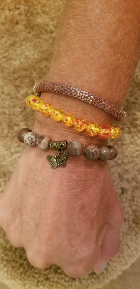 3 Stretch Bracelets $6 Each / $15 For All