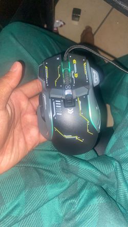 Wired gaming mouse braided cable with rgb/led lights
