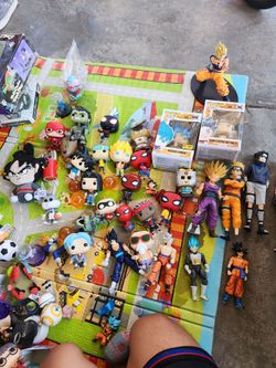 Pop heads and action figures