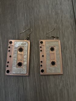 Cassette Earring  Pink