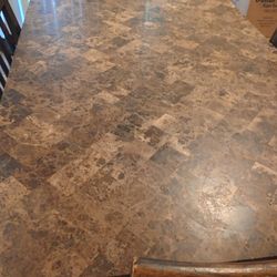Marble Dining Table Good Condition 4 Chairs 