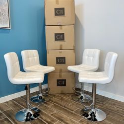 NEW! $70 EACH White Barstool Barstools Chairs