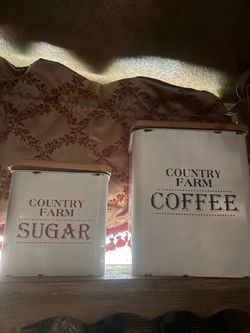 Large metal and wood containers