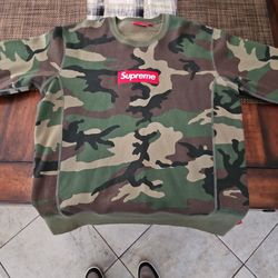 Supreme Box Logo FW15 Camo Crewneck Sz Xl 