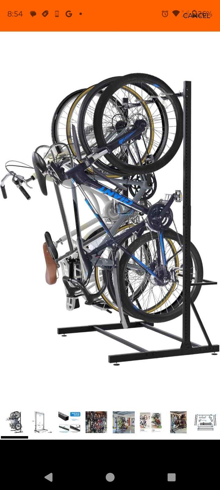 Caprihom freestanding bike rack. 5 bike limit
