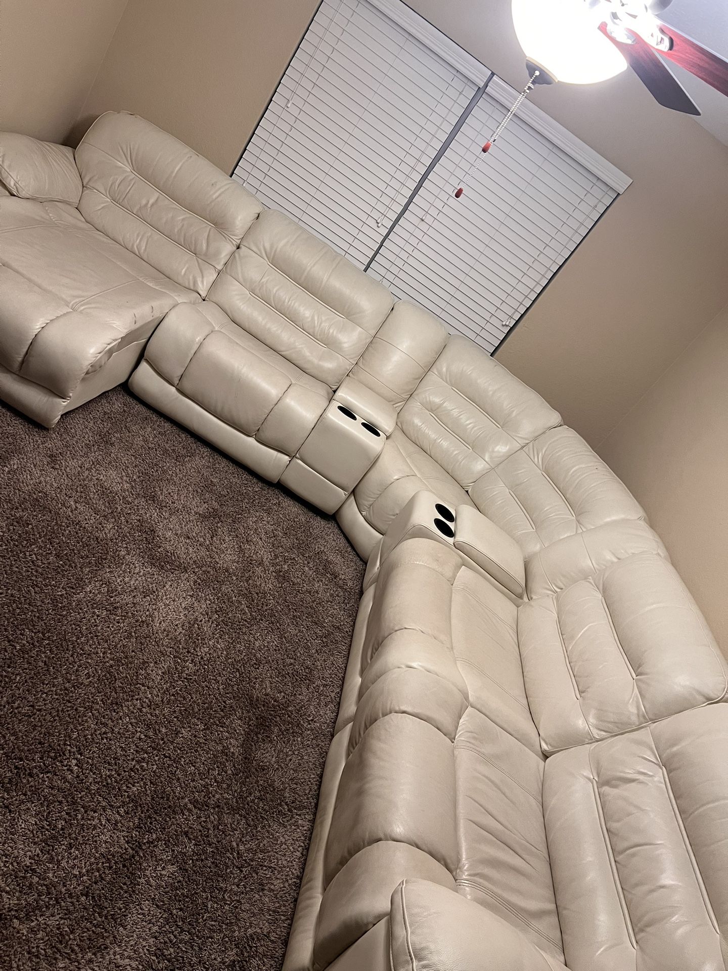 Leather Sectional With Recliners