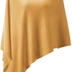 Women Ponchos Sweater Versatile Lightweight Solid Knitted Shawl Wrap Scarf Cape Accessories for Womens