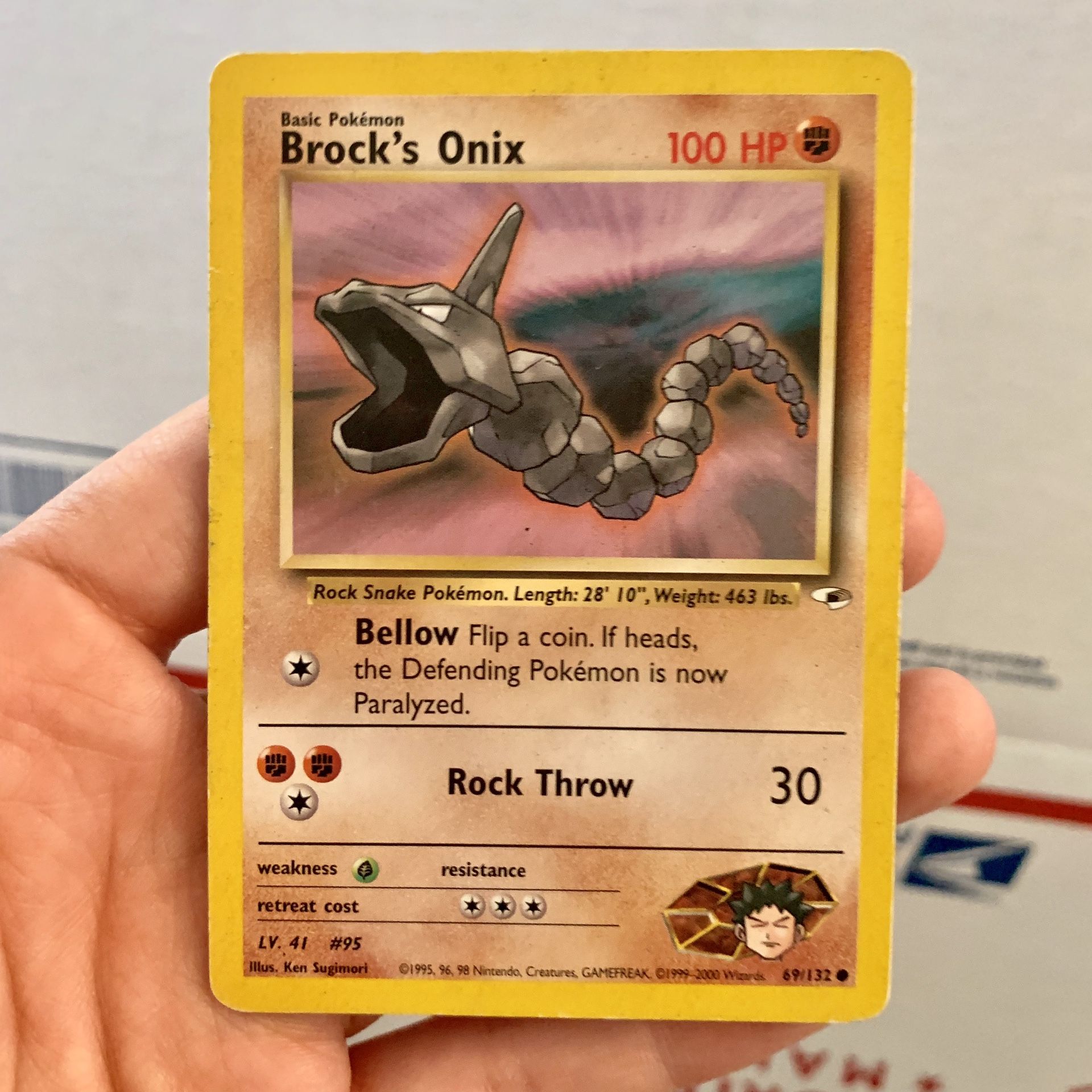 Brock S Onix Pokemon Card 1995 96 98 69 132 For Sale In Goodyear Az Offerup