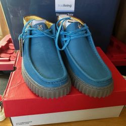 Clarks Torhill Explore Blastoise Pokémon Men's Blue Leather Casual Shoes US 9