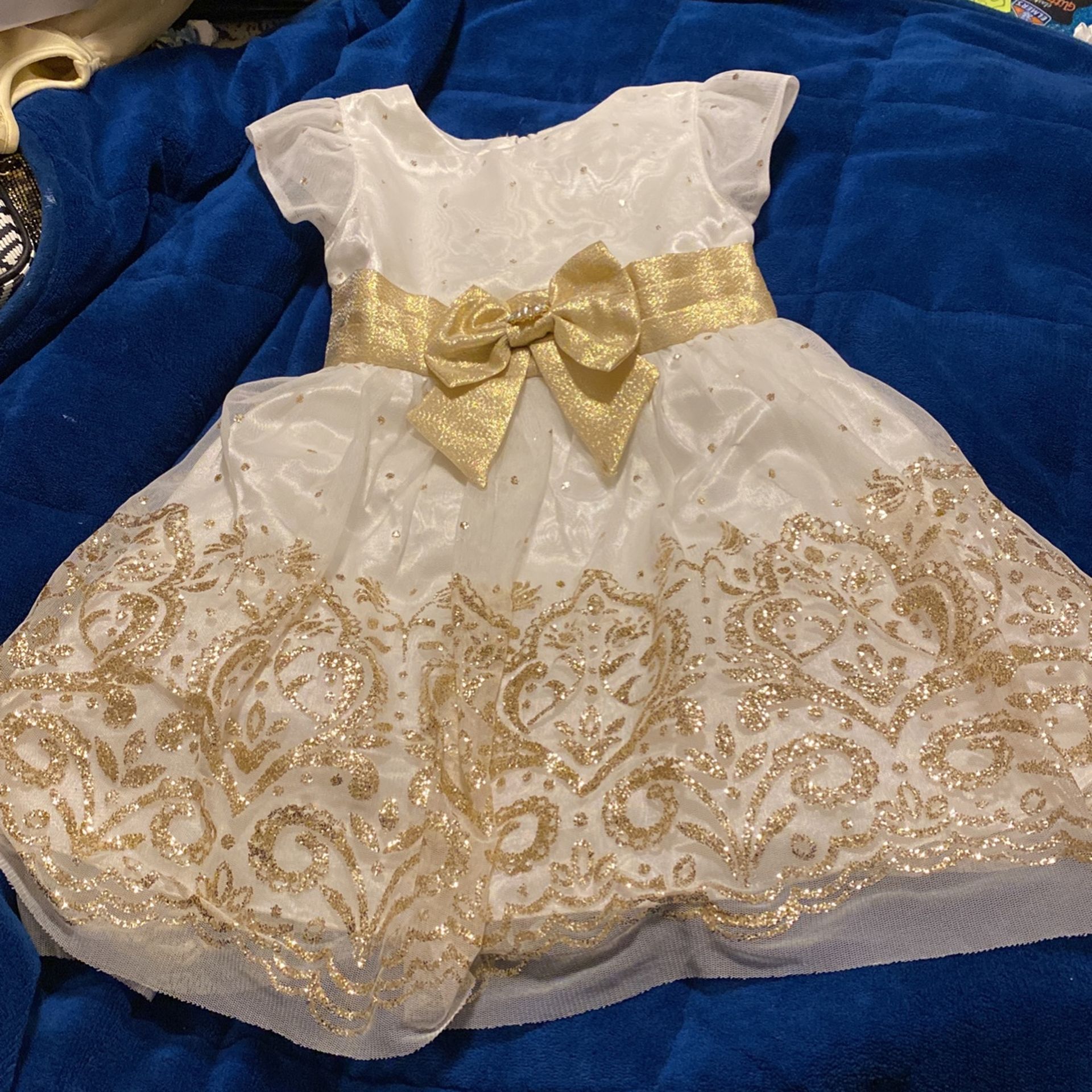 3T Toddler White & Gold Dress for Sale in Oakland Park, FL OfferUp