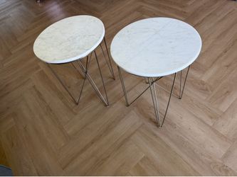 End Tables- Marble & Gold