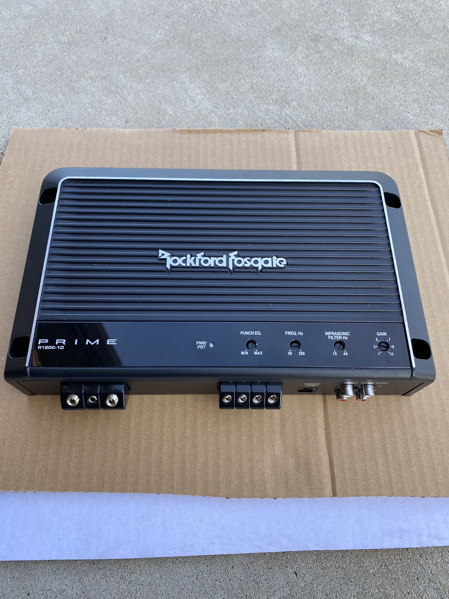 Rockford Fosgate Prime R1200-1D subwoofer amplifier 