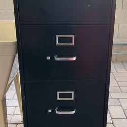 4-Drawer Black Metal Vertical Filing Cabinet – Heavy Duty Office Storage 