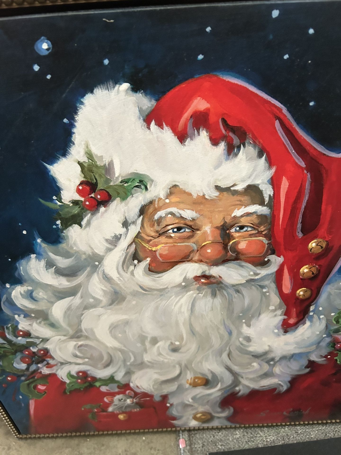 Santa Canvas Framed Wall Decor (Hobby Lobby)