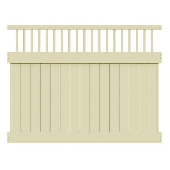 Freedom Portsmouth 6 ft H x 8 ft W Sand Vinyl Standard Fence Panel