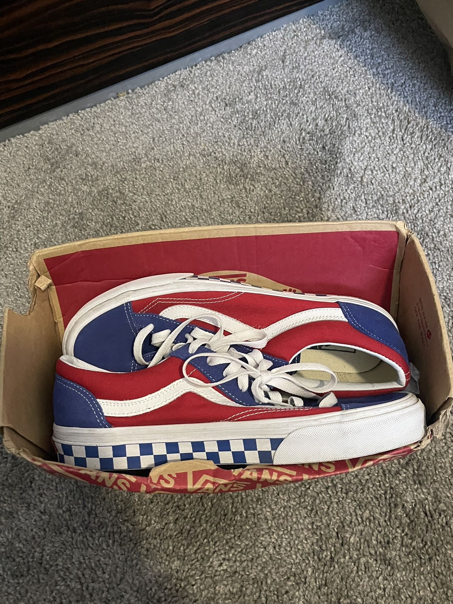 Red & Blue Vans Size 9.5