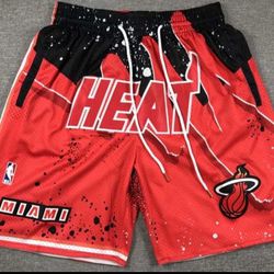 Miami Heat Just Don Shorts Size Medium-XL