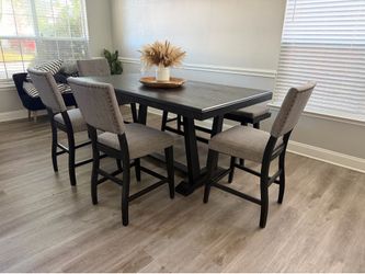 Counter Height Dining Table Set with Bench