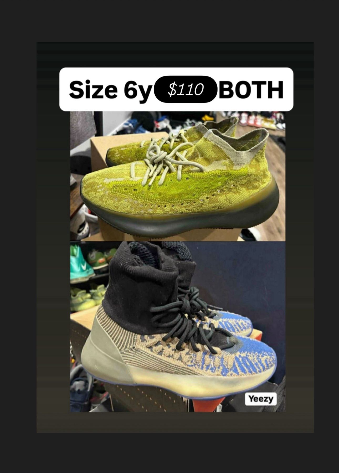 Yeezy Adidas Both 6y Both For $110