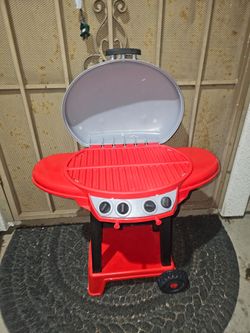 Kids plastic paly Bbq wheel on