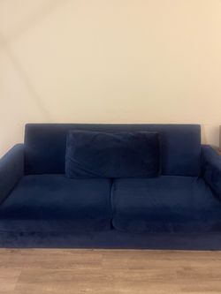 Sofa (custom blue velvet)