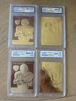 Tom Brady Joe Montana 23K Gold Cards Graded Gem Mint 10