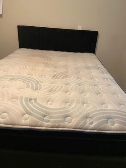 Bed Frame with Mattress and Headboard