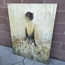 Large Art Work Remembering You Canvas Wall Art Print, Figurative Home Decor Artwork, 36"x48"x1.5"