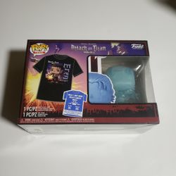 Funko Pop! & Tee- Attack on Titan Final Season Eren (Blue) Box Set