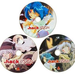 .hack SIGN Complete Anime Series Bandai Entertainment 3 Disc DVD Set Vol 1 2 3