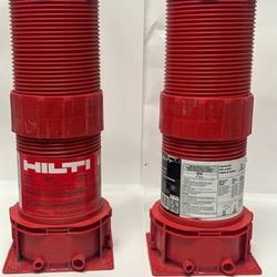 (Lot of 2) HILTI CP 680-P 3in Cast-In Firestop Device with Extension Tube 14in Tall