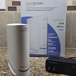 ARRIS - SURFboard S34 32 x 8 DOCSIS 3.1 Multi-Gig Cable Modem with 2.5 Gbps Ethernet Port - White. 