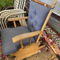 Wooden Glider Rocking Chair